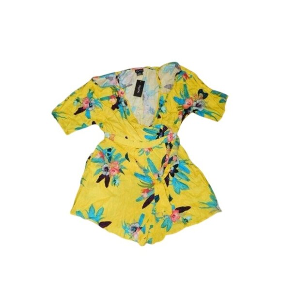 City Chic Size 14 (XS) Plus Size Elba Playsuit Tropical Print Romper NWT - Picture 1 of 4